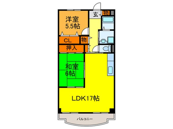 フロ－ラ青山の物件間取画像